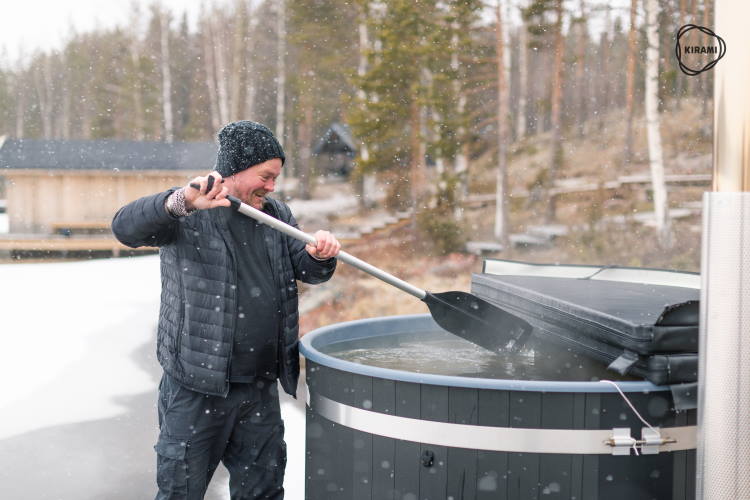 Het wordt gebruikt voor het mengen van het water bij het opwarmen, om de temperatuur gelijkmatig te verdelen | Kirami